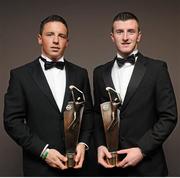 8 November 2013; Cork hurlers Anthony Nash, left, and Patrick Horgan with their 2013 GAA GPA All-Star awards, sponsored by Opel, at the 2013 GAA GPA All-Star awards in Croke Park, Dublin. Picture credit: Piaras Ó Mídheach / SPORTSFILE