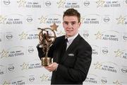 8 November 2013; Clare hurler Tony Kelly with his 2013 GAA GPA All-Star Player of the Year award, sponsored by Opel, at the 2013 GAA GPA All-Star awards in Croke Park, Dublin. Photo by Sportsfile