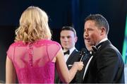 8 November 2013; Cork herler Anthony Nash is interviewed on stage during the GAA GPA All-Star Awards 2013 Sponsored by Opel in Croke Park, Dublin. Picture credit: Brendan Moran / SPORTSFILE