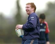 7 December 2004; Anthony Horgan during Munster Rugby squad training. University of Limerick, Limerick. Picture credit; Matt Browne / SPORTSFILE