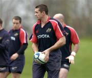 7 December 2004; Alan Quinlan in action during Munster Rugby squad training. University of Limerick, Limerick. Picture credit; Matt Browne / SPORTSFILE