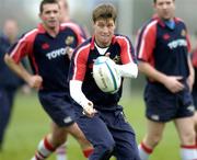 7 December 2004; Munster's Ronan O'Gara in action during Munster Rugby squad training. University of Limerick, Limerick. Picture credit; Matt Browne / SPORTSFILE