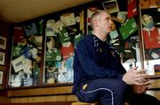 8 December 2004; Leinster's Victor Costello is interviewed during a Leinster Rugby Press Conference. Old Belvedere Rugby Club, Anglesea Road, Dublin. Picture credit; Brendan Moran / SPORTSFILE