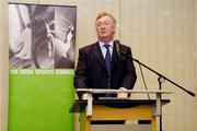 7 December 2004; John O'Donoghue TD, Minister for Tourism, Sport and the Arts, speaking at the Irish Sports Council Awards. Conrad Hotel, Dublin. Picture credit; Brendan Moran / SPORTSFILE