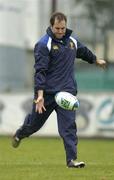 9 December 2004; Leinster full back Girvan Dempsey during kicking practice at the match venue. Stade Peirre Rajon, Bourgoin - Jailleau, France. Picture credit; Brendan Moran / SPORTSFILE