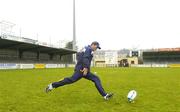 9 December 2004; Leinster out-half David Holwell during kicking practice at the match venue. Stade Peirre Rajon, Bourgoin - Jailleau, France. Picture credit; Brendan Moran / SPORTSFILE