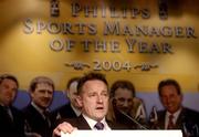 9 December 2004; Ireland rugby team head coach Eddie O'Sullivan who was presented with the Philips Sports Manager of the Year award. Berkley Court Hotel, Dublin. Picture credit; Matt Browne / SPORTSFILE