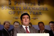 9 December 2004; Des Cahill compere for the Phillips Manager of the Year award. Berkley Court Hotel, Dublin. Picture credit; Matt Browne / SPORTSFILE