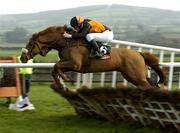 5 December 2004; Orchestral Dream, with Robby McNally up, jumps the last during the INH Stallion Owners EBF Novice Hurdle. Punchestown Racecourse, Co. Kildare. Picture credit; Matt Browne / SPORTSFILE