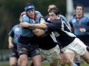 11 December 2004; Chris McCarey, Belfast Harlequins, in action against Kevin Hartigan, Garryowen. AIB All-Ireland League 2004-2005, Division 1, Garryowen v Belfast Harlequins, Dooradoyle, Limerick. Picture credit; Damien Eagers / SPORTSFILE