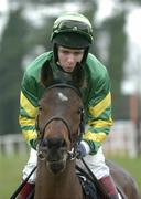 12 December 2004; Mango Catcher, with Gary Hutchinson up, canter to the start for the Bar-One Racing Handicap Hurdle. Navan Raceourse, Navan, Co. Meath. Picture Credit; David Maher / SPORTSFILE