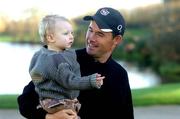 15 December 2004; Padraig Harrington with his 16 month old son Paddy at a photocall to launch the Padraig Harrington Charitable Foundation and to provide details of the staging of The Padraig Harrington Charity Golf Show in CityWest hoitel on the 21 January 2005. Citywest Hotel, Dublin. Picture credit; Pat Murphy / SPORTSFILE