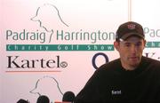 15 December 2004; Padraig Harrington at a press conference to launch the Padraig Harrington Charitable Foundation and to provide details of the staging of The Padraig Harrington Charity Golf Show. Citywest Hotel, Dublin. Picture credit; Pat Murphy / SPORTSFILE