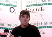 15 December 2004; Padraig Harrington at a press conference to launch the Padraig Harrington Charitable Foundation and to provide details of the staging of The Padraig Harrington Charity Golf Show. Citywest Hotel, Dublin. Picture credit; Pat Murphy / SPORTSFILE