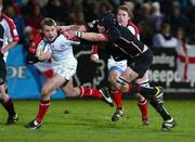 17 December 2004; Tommy Bowe, Ulster, in action against Alastair Kellock, Edinburgh Rugby. Celtic League 2004-2005, Pool 1, Ulster v Edinburgh Rugby, Ravenhill, Belfast. Picture Credit; SPORTSFILE