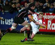 17 December 2004; Campbell Feather, Ulster, in action against Scott Murray, Edinburgh Rugby. Celtic League 2004-2005, Pool 1, Ulster v Edinburgh Rugby, Ravenhill, Belfast. Picture Credit; SPORTSFILE