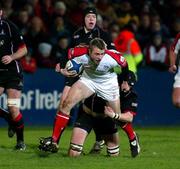 17 December 2004; Tommy Bowe, Ulster, in action against Scott Murray , Edinburgh Rugby. Celtic League 2004-2005, Pool 1, Ulster v Edinburgh Rugby, Ravenhill, Belfast. Picture Credit; SPORTSFILE