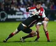 17 December 2004; Bryn Cunningham, Ulster, in action against Alaistair Kellock, Edinburgh Rugby. Celtic League 2004-2005, Pool 1, Ulster v Edinburgh Rugby, Ravenhill, Belfast. Picture Credit; SPORTSFILE
