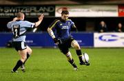 18 December 2004; Aidan McCullen, Leinster, chips the ball through the Cardiff Blues defence . Celtic League 2004-2005, Cardiff Blues v Leinster, Cardiff Arms Park, Cardiff, Wales. Picture Credit; Tim Parfitt /  SPORTSFILE