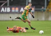 10 November 2013; Barry O'Donovan, Corofin, in action against Ritchie Feeney, Castlebar Mitchels. AIB Connacht Senior Club Football Championship, Semi-Final, Corofin, Galway v Castlebar Mitchels, Mayo. Tuam Stadium, Tuam, Co. Galway. Picture credit: David Maher / SPORTSFILE