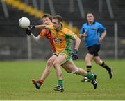 10 November 2013; Gary Delaney, Corofin, in action against Eoghan O'Reilly, Castlebar Mitchels. AIB Connacht Senior Club Football Championship, Semi-Final, Corofin, Galway v Castlebar Mitchels, Mayo. Tuam Stadium, Tuam, Co. Galway. Picture credit: David Maher / SPORTSFILE