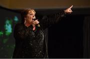 9 November 2013; Mary Byrne peforming during the TG4 Ladies Football All-Star Awards 2013. Citywest Hotel, Saggart, Co. Dublin. Picture credit; Ramsey Cardy / SPORTSFILE
