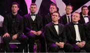 8 November 2013; In attendance at the 2013 GAA GPA All-Star awards, sponsored by Opel, from left, Michael Darragh Macauley, Dublin, Aidan O'Shea, Mayo, Paul Flynn, Dublin, Stephen Cluxton, Dublin, Colm Cooper, Kerry, Colin Walshe, Monaghan and Sean Cavanagh, Tyrone. GAA GPA All-Star Awards 2013 Sponsored by Opel, Croke Park, Dublin. Picture credit: Brendan Moran / SPORTSFILE