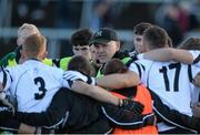 10 November 2013; Jim McCorry, Kilcoo Owen Roes manager, talks to his players before the game. AIB Ulster Senior Club Football Championship, Quarter-Final Replay, Kilcoo Owen Roes, Down v Crossmaglen Rangers, Armagh, Athletic Grounds, Armagh. Picture credit: Oliver McVeigh / SPORTSFILE