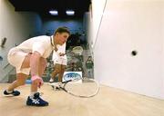 19 December 2004; Irish No.1 Liam Kenny in action against Irish No.2 Derek Ryan during the Men's National Squash Championships, Final, Fitzwilliam Lawn Tennis Club, Dublin. Picture credit; Matt Browne / SPORTSFILE