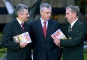 20 December 2004; Pictured at the launch of Golfdays, a publication where 380 golf courses in Ireland can be viewed in 3D format, are Mr. Billy Andrews, General Manager, AIB, Mr. Bill Campbell, Managing Director, Golfdays and Mr. Albert Lee, President of the GUI. Picture credit; Brendan Moran / SPORTSFILE