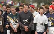 25 December 2004; Former Irish International runner Roy Dooney, 602, at the start of one of the many 'Goal Mile' races on Christmas Day. Annual Goal Mile, Belfield, Dublin. Picture credit; Ray McManus / SPORTSFILE