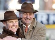 26 December 2004; Trainer Noel Meade celebrates with Frank Berry, Racing Manager to J.P McManus, after watching Harchibald win the Stan James Christmas Hurdle in Kempton on the big screen.  Leopardstown Racecourse, Dublin. Picture credit; Damien Eagers / SPORTSFILE