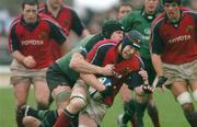 27 December 2004; Paul O'Connell, Munster, in action against Andrew Farley, Connacht. Celtic League 2004-2005, Pool 1, Connacht v Munster, Sportsground, Galway. Picture credit; David Maher / SPORTSFILE