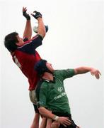 27 December 2004; Donnacha O'Callaghan, Munster, in action against Christian Short, Connacht. Celtic League 2004-2005, Pool 1, Connacht v Munster, Sportsground, Galway. Picture credit; David Maher / SPORTSFILE