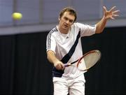 31 December 2004; Britain's Matthew Smith in action during the David Lloyd Riverview National Indoor Championships. Men's Singles Final, Eoin Heavey.v.Matthew Smith, David Lloyd Riverview Fitness Club, Clonskeagh, Dublin. Picture credit; Brian Lawless / SPORTSFILE