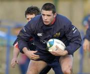 4 January 2005; Alan Quinlan in action during Munster rugby squad training. Thomond Park, Limerick. Picture credit; Matt Browne / SPORTSFILE