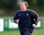 5 January 2005; Brian O'Driscoll in jovial mood during Leinster Rugby squad training. Old Belvedere Rugby Club, Anglesea Road, Dublin. Picture credit; Pat Murphy / SPORTSFILE