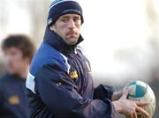 5 January 2005; Emmett Byrne in action during Leinster Rugby squad training. Old Belvedere Rugby Club, Anglesea Road, Dublin. Picture credit; Pat Murphy / SPORTSFILE