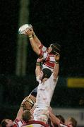 7 January 2005; Alex Brown, Gloucester, wins possession in the line-out against Matt McCullough, Ulster. Heineken European Cup 2004-2005, Round 5, Pool 6, Ulster v Gloucester, Ravenhill, Belfast. Picture credit; Matt Browne / SPORTSFILE