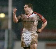 7 January 2005; Ronan McCormack, Ulster, celebrates after victory over Gloucester. Heineken European Cup 2004-2005, Round 5, Pool 6, Ulster v Gloucester, Ravenhill, Belfast. Picture credit; Matt Browne / SPORTSFILE