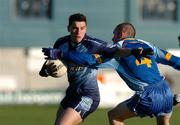 2 January 2005; Bernard Brogan, Dublin ,in action against Brendan Daly, Wicklow. O'Byrne Cup, Wicklow v Dublin, County Grounds, Aughrim, Co. Wicklow. Picture credit; David Maher / SPORTSFILE