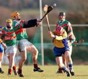 8 January 2005; Derek McConn, Mayo, in action against Ollie Dolan, Mayo. Knock airport.com Hurling League, Roscommon v Mayo, Mulherrin Park, Feurity, Co. Roscommon. Picture credit; Pat Murphy / SPORTSFILE