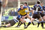 8 January 2005; Denis Hickie, Leinster, in action against Chris Malone, (10) and Nick Walshe (9), Bath. Heineken European Cup 2004-2005, Round 5, Pool 2, Bath v Leinster, The Recreation Ground, Bath, England. Picture credit; Damien Eagers / SPORTSFILE