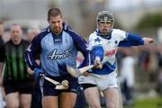 9 January 2005; Stephen McDonnell, Dublin, in action against Simon Daly, Dublin Blue Stars. Dublin Hurlers v Dublin Blue Star Hurlers, Naomh Barrog, Kilbarrick, Dublin. Picture credit; Brian Lawless / SPORTSFILE