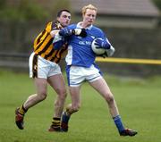 9 January 2005; Padraic Clancy, Laois, in action against Paul Maher, Kilkenny. O'Byrne Cup, Quarter-Final, Kilkenny v Laois, Pairc Lachtain, Freshford, Co. Kilkenny. Picture credit; Matt Browne / SPORTSFILE