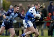 9 January 2005; Johnny Magee, Dublin Blue Star, in action against Darren Homan, left, and Declan Lally, Dublin. Dublin Footballers v Dublin Blue Star Footballers, Naomh Barrog, Kilbarrick, Dublin. Picture credit; Brian Lawless / SPORTSFILE
