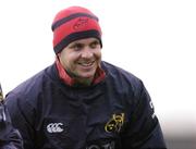 11 January 2005; Christian Cullen in jovial mood during Munster Rugby squad training. Thomond Park, Limerick. Picture credit; Matt Browne / SPORTSFILE