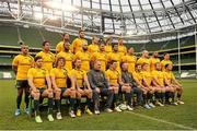 15 November 2013; Australia players pose for a squad photograph before their captain's run ahead of their Guinness Series International match against Ireland on Saturday. Australia Rugby Squad Captain's Run, Aviva Stadium, Lansdowne Road, Dublin. Picture credit: Stephen McCarthy / SPORTSFILE