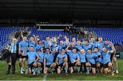 15 November 2013; The UCD players celebrate with the cup after the game. Leinster Senior League Cup Final, Terenure v UCD, Donnybrook Stadium, Donnybrook, Dublin. Picture credit: Ramsey Cardy / SPORTSFILE