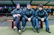 9 January 2005; Newly appointed Longford manager Luke Dempsey, centre, alongside his selectors Declan Rowley, left and Eugene McCormack. O'Byrne Cup, Quarter-Final, Longford v Westmeath, Pearse Park, Longford. Picture credit; David Maher / SPORTSFILE